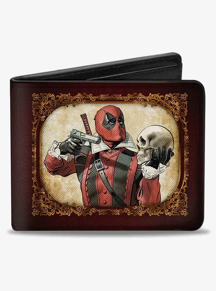 Marvel Deadpool Issue 21 Variant Shakespool Pointing Gun At Skull Bifold Wallet