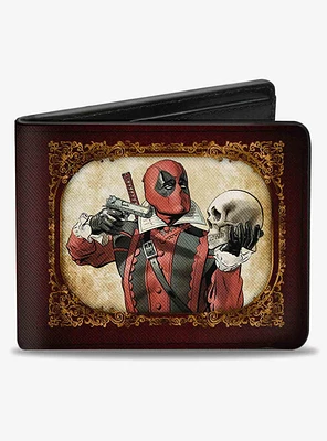 Marvel Deadpool Issue 21 Variant Shakespool Pointing Gun At Skull Bifold Wallet