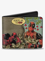 Marvel Deadpool Royalties Are The Quote Money Poses Bifold Wallet