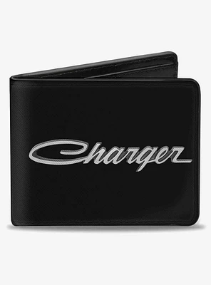 Charger Script Emblem Corner Fade Bifold Wallet