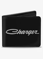 Charger Script Emblem Corner Fade Bifold Wallet