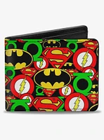 DC Comics Justice League Stacked Logos Bifold Wallet