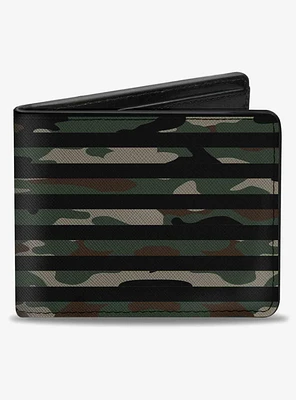 Chevrolet Bowtie Americana Flag WeaTheCamo Olive Bifold Wallet