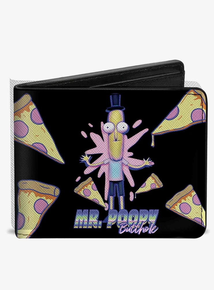 Rick and Morty Mr Poppy Butthole Pizza Pose Bifold Wallet