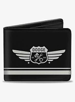 Dodge Garage Emblem Stripe Light Bifold Wallet