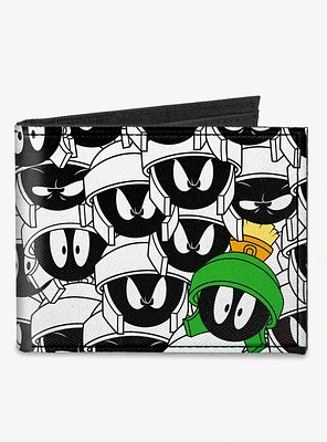 Looney Tunes Marvin The Martian Expressions Canvas Bifold Wallet