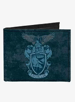 Harry Potter Ravenclaw Eagle Crest Learning Wit Wisdom Banner Canvas Bifold Wallet