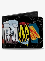 Marvel Spider-Man Comic Book Typography Bifold Wallet