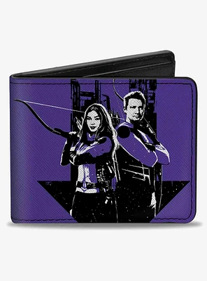 Marvel Studios Hawkeye and Kate Bishop Pose Logo Bifold Wallet