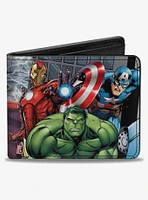 Marvel Avengers Superhero Action Poses Bifold Wallet