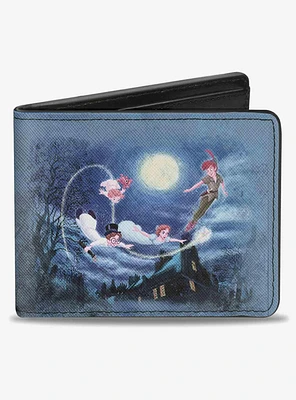 Disney Peter Pan Flying Scene Take Me to Neverland Bifold Wallet