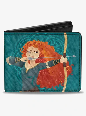 Disney Pixar Brave Princess Merida Archer Pose Brave Strong Beautiful Bifold Wallet