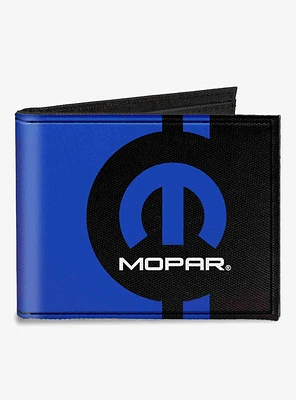 Mopar Logo Stripe2 Canvas Bifold Wallet