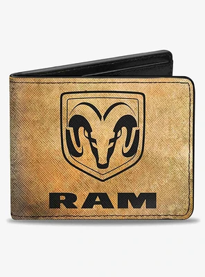 Ram Logo Guts Glory Pistons Weathered Bifold Wallet