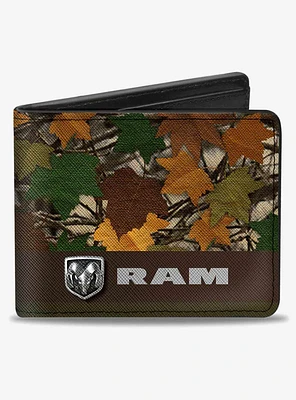 Ram Logo Leaf Camo Bifold Wallet