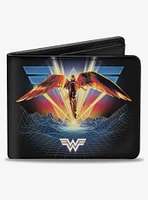 DC Comics Wonder Woman 1984 Golden Armor Pose Logo Topography Bifold Wallet
