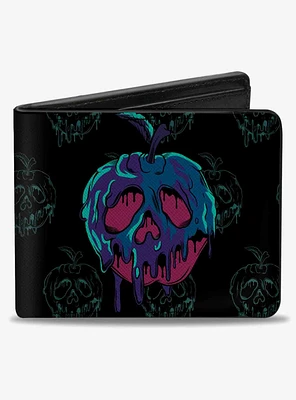 Disney Snow Poison Apple Collage Turquoise Bifold Wallet