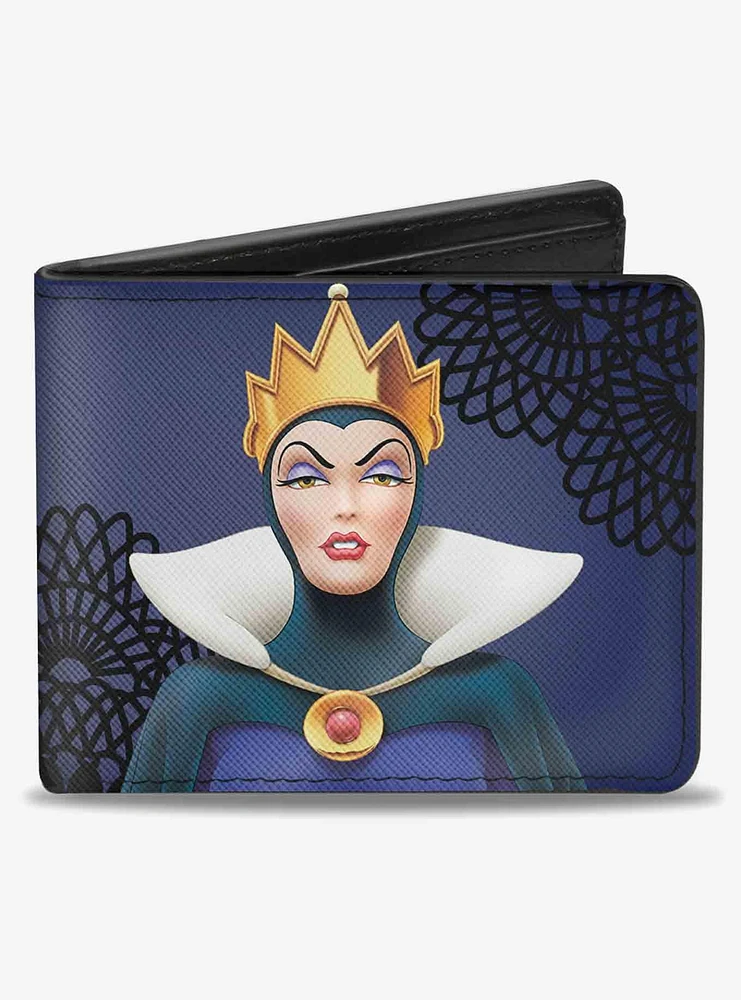 Disney Snow Evil Queen Old Witch Poses Bifold Wallet