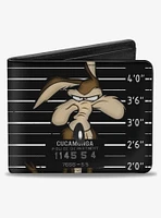 Looney Tunes Wile E Coyote Cucamonga Mug Shot Bifold Wallet