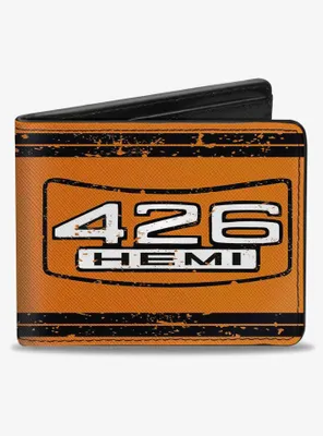 426 Hemi Badge Stripes Weathered Bifold Wallet