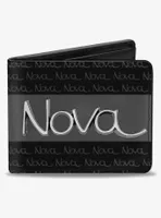 1968 72 Nova Script Emblem Stripe Repeat Bifold Wallet