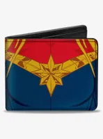 Marvel Captain Marvel Character Close Up Front and Back Bifold Wallet