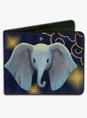 Disney Dumbo Face Dreamland Diamond Checker Bifold Wallet
