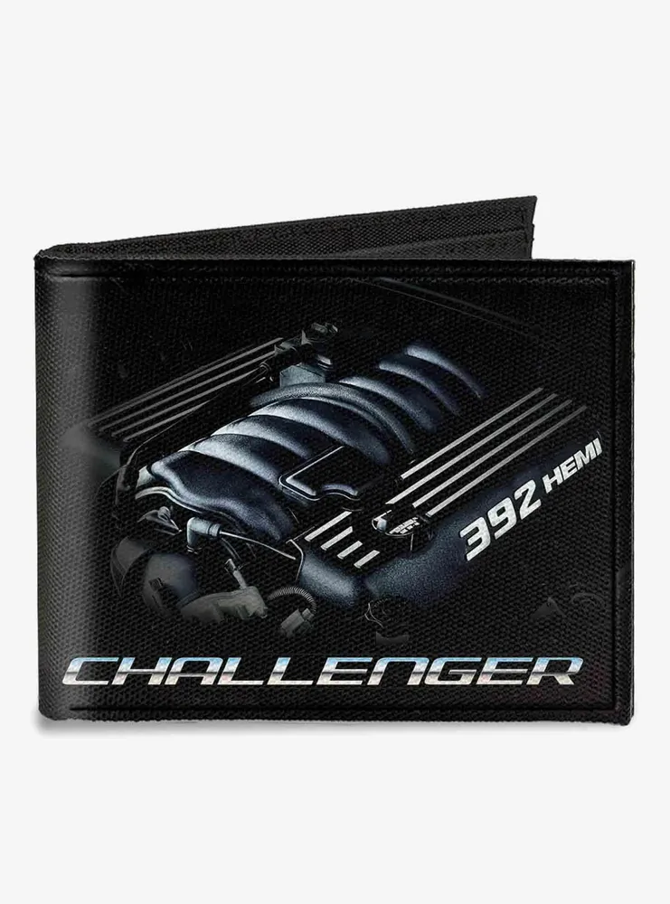 Challenger Bold 392 Hemi Engine Canvas Bifold Wallet