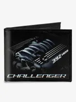 Challenger Bold 392 Hemi Engine Canvas Bifold Wallet