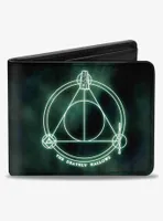 Harry Potter The Deathly Hallows Cloak Stone Wand Trinity Bifold Wallet