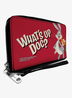 Looney Tunes Bugs Bunny Whats Up Doc Carrot Pose Zip Around Wallet