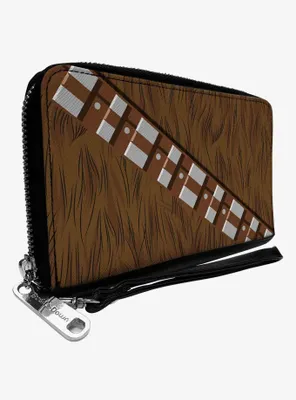 Star Wars Chewbacca Character Body Close Up Zip Around Wallet