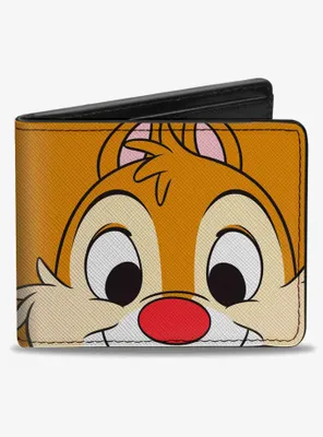Disney Chip and Dale Dale Face Close Up and Autograph Bifold Wallet
