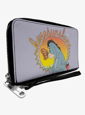 Disney Winnie The Pooh Eeyore Hello Sunshine Butterfly Pose Zip Around Wallet