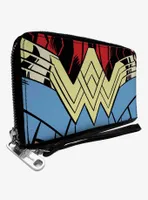 DC Comics Wonder Woman 1984 WW Belt Logo Close Up Zip Around Wallet