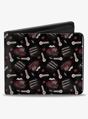 Harry Potter Hogwarts Express and Knight Bus Collage Bifold Wallet