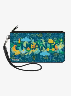 Disney Encanto Floral Logo Canvas Zip Clutch Wallet