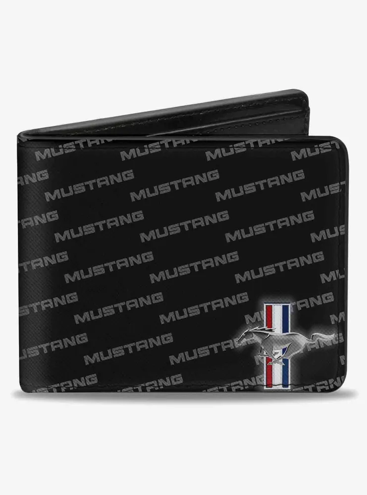 Ford Mustang Bars Corner Text Bifold Wallet