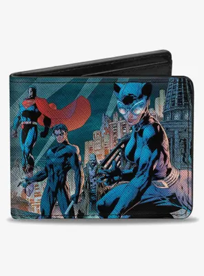 DC Comics Batman Issue 619 Hush 9 Character Gotham City Skyline Cover Bifold Wallet