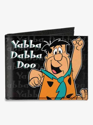 The Flintstones FYabba Dabba Doo Pose Canvas Bifold Wallet