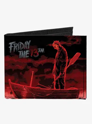 Friday The 13th Jason Boat Murder Canvas Bifold Wallet