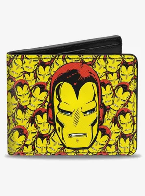 Marvel Iron Man Face Close Up Stacked Bifold Wallet