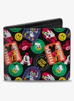 Disney The Sensational Expression Badges Bifold Wallet