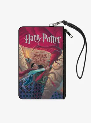 Harry Potter and The Chamber of Secrets Book Cover Drawing Canvas Zip Clutch Wallet