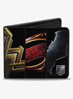 DC Comics Justice League 2017 6 Superhero Icon Blocks Bifold Wallet