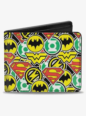 DC Comics Justice League 5 Superhero Chibi Icons Stacked Bifold Wallet