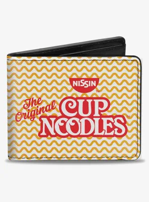 The Original Cup Noodles Logo Noodle Wave Bifold Wallet