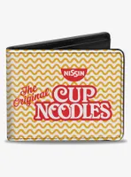 The Original Cup Noodles Logo Noodle Wave Bifold Wallet