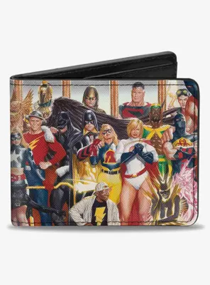DC Comics Justice Society of America Issue 26 Alex Ross Cover Pose Bifold Wallet