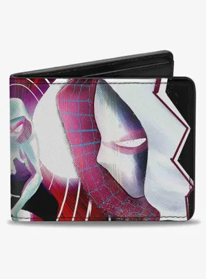 Marvel Spider Gwen 3 Crouching 5 Face to Face Cover Poses Bifold Wallet